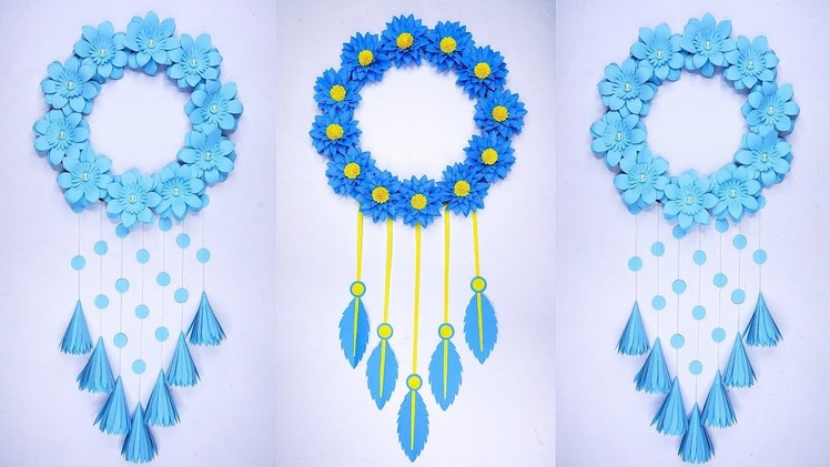 Wall hanging craft ideas | wall hanging | diy wall hanging | home decorating ideas | paper flowers