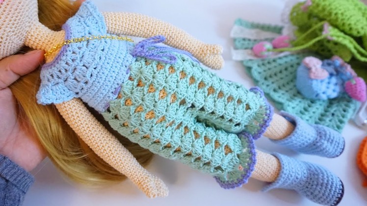 Crochet doll lace jumpsuit tutorial ????