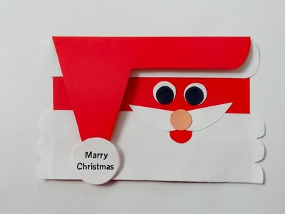 Diy Christmas card making ideas|Santa christmas card|Santa suit card|Craft for childrens
