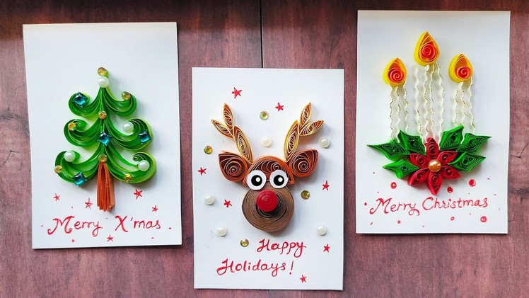 DIY Paper Quilled Christmas Tags | Christmas Gift Cards