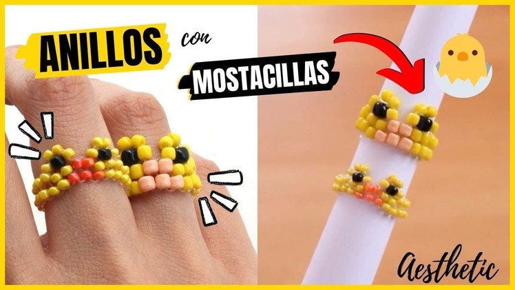 DIY ???? PATITO. POLLITO ????con MOSTACILLAS, CHAQUIRAS ✨| ANILLOS AESTHETIC DUCK RING