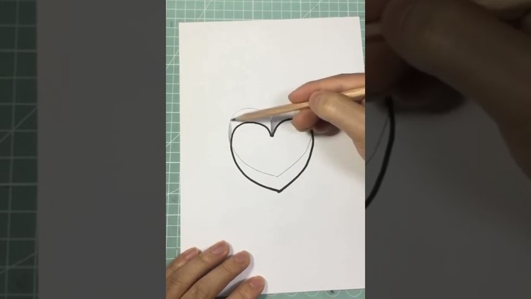 How to draw a 3d heart ❤️#diy #crafts #lifehacks #instagood #drawing #sketch #shorts