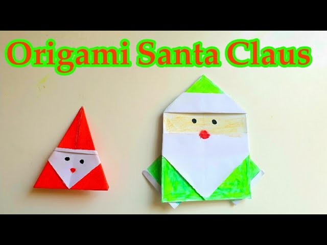 How To Make Origami Paper Santa Claus Two Easy Types | Christmas Special Craft Ideas DIY |Zahrayyans