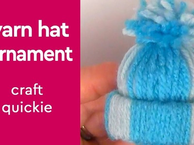 My Easy Yarn Hat Christmas Craft #shorts #christmascraft #yarncrafts