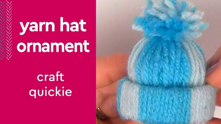 My Easy Yarn Hat Christmas Craft #shorts #christmascraft #yarncrafts