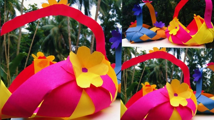 Paper basket - DIY Basket  - paper craft - home decor @muthu dot com by sajad