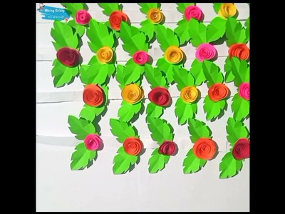 Paper Hanging Craft | Paper jhula | Wall Hanging Craft || Wall decoration || #shorts