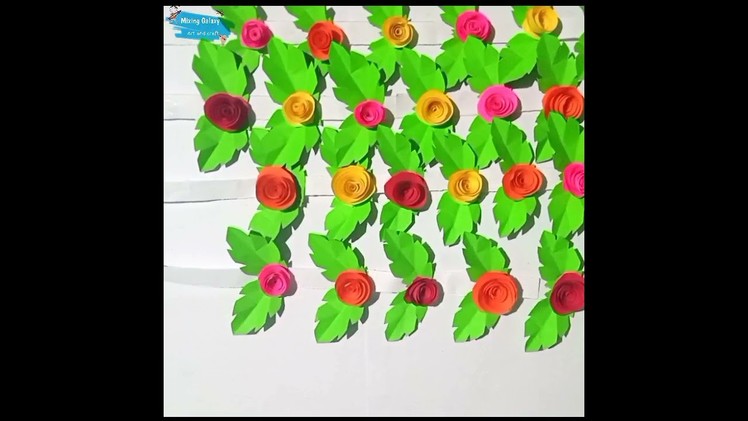 Paper Hanging Craft | Paper jhula | Wall Hanging Craft || Wall decoration || #shorts