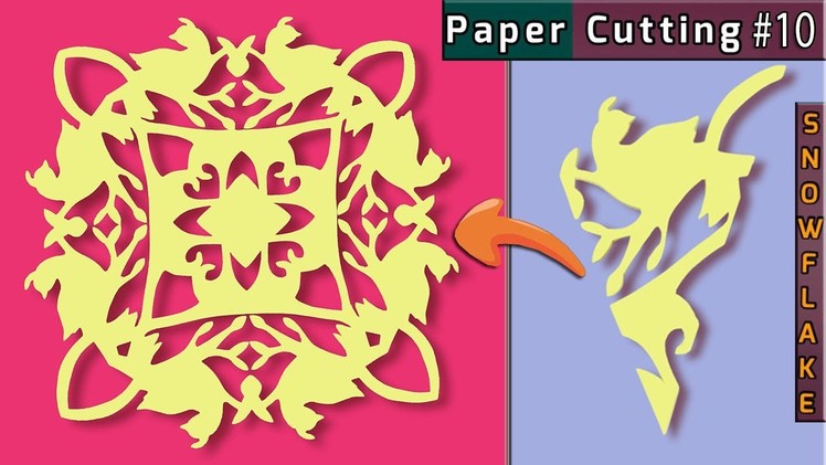 Papercraft design #10 | paper cutting | paper snowflake #PaperCraft