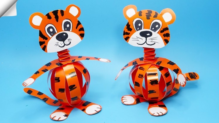 Symbol 2022 tiger | Paper crafts idea | Moving paper tiger