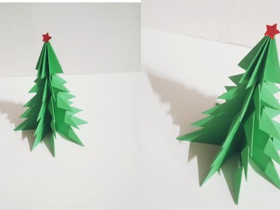 3D paper Christmas tree ????#shorts
