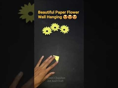 Beautiful Paper Flower Wall Hanging | Easy Wall Hanging Craft | Wall Decor Craft With Paper #shorts