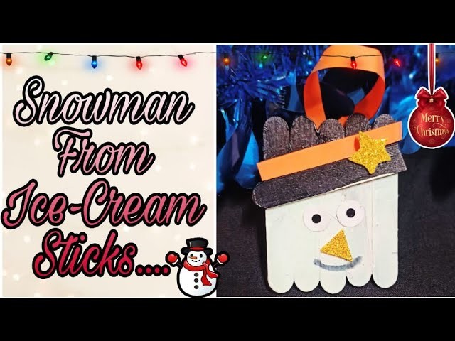 Christmas Craft????|Snowman Making☃️|Easy and Simple craft|#ParvathysCreativeWorld|#Shorts