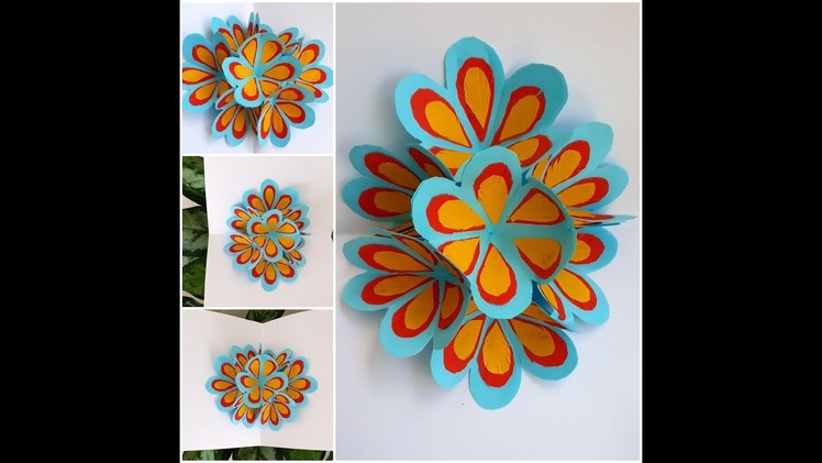 DIY 3D flower pop up card. Comment faire une carte pop-up fleurs? Cards popup! Faire une carte PopUp