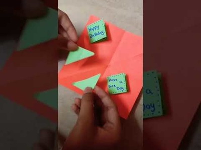 DIY Birthday Card. origami Paper Craft. ????