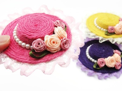 DIY Miniature Craft - Mini Lace Hat  #Shorts