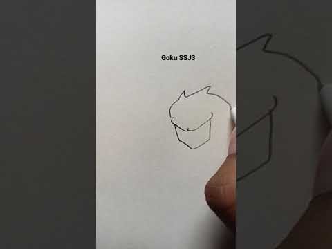 DRAWING GOKU SSJ3.#shorts #drawing #anime #gokudrawing #naruto #narutodrawing #3d #dbz #dbs .