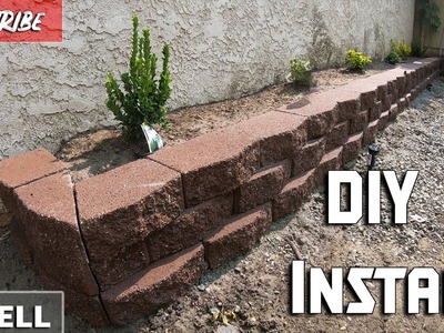 How to Build a Stackable Retaining Wall! Easy DIY| Full Backyard Remodel Part 2