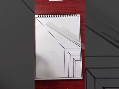How to draw 3D. Speed drawing on paper