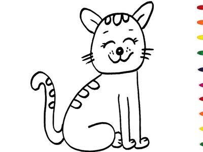 How to draw a Cat | learn to draw | Cat drawing for kids