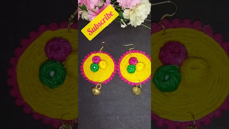 How to make stylish earrings at home.trendy earrings making easy idea.#shorts