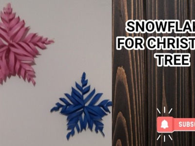 Snowflakes making for Christmas tree decoration || paper craft ||