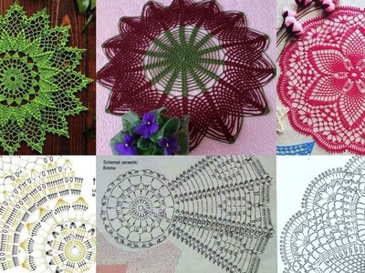 Top class  hand knitted crochet doily designs with graphics