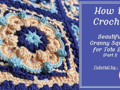 Tutorial Cara Membuat Tas Tote Granny Square Motif Terbaru ||How to Crochet a Granny Square Tote Bag