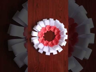 Unique Paper Flower Wall Hanging. wall Decor Ideas. Paper Craft. Home Decor Idea. Wall Hanging