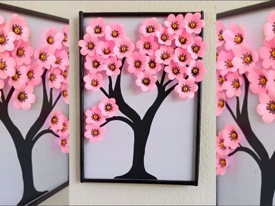 Wall Decoration Ideas | Paper Tree Wall Decor Craft | DIY Room Decor Craft Ideas | Paper Crafts