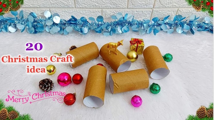 20 Best Out of waste Christmas decoration idea with Empty rolls | DIY Christmas craft idea????180