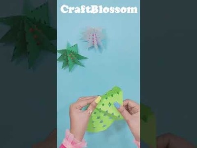 3D Paper Christmas Tree. How to Make a 3D Paper Xmas Tree. Сhristmas tree.Сhristmas crafts#shorts