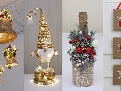 7 Jute craft Christmas decorations ideas | Christmas decoration ideas