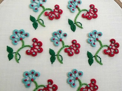 An allover hand embroidery design, easy and looks good
