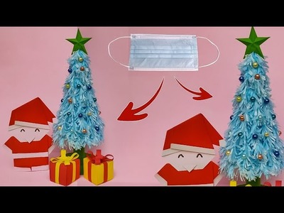 Cara Membuat Pohon Natal Dari Masker Bekas | Diy Christmas Decorations