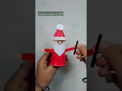 Christmas special santa claus craft.  Paper cup craft se santa claus craft. 