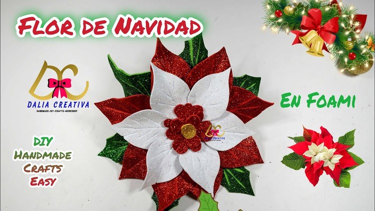 COMO HACER FLORES NAVIDEÑAS O DE PASCUA ? HOW TO MAKE OR CHRISTMAS FLOWER? #DIY #CRAFT #handmade