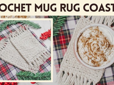 Crochet Mug Rug Coasters Tutorial | Moss Stitch | DIY