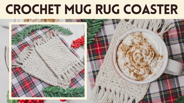 Crochet Mug Rug Coasters Tutorial | Moss Stitch | DIY