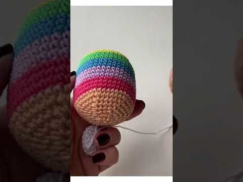 Crochet Rainbow Bee #shorts #shortsvideo