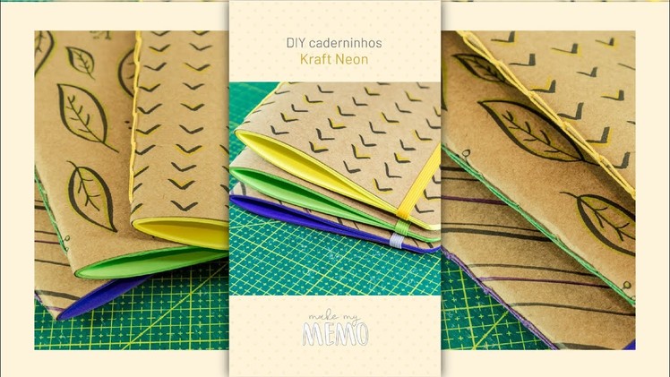 DIY: Caderninhos Kraft Neon #shorts #bookbinding