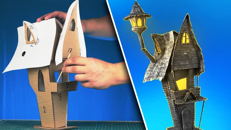 DIY Cardboard Jack Skellington's house | The Nightmare Before Christmas [ASMR]
