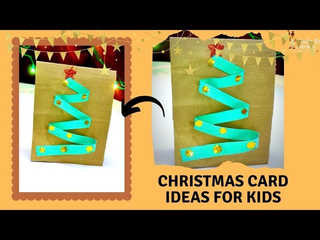 Easy and simple Christmas Card | DIY Christmas Craft for kids | Christmas Greeting Card | #shorts