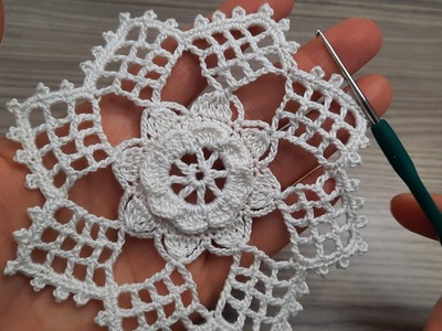 FANTASTIC SUPER Very Beautiful Flowers Crochet Motif knitting Online Tutorial for beginners Tığ işi