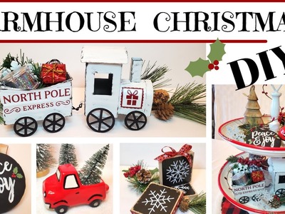 Farmhouse Christmas DIYs for Small Spaces and Tiered Trays - Christmas Decor on a Budget