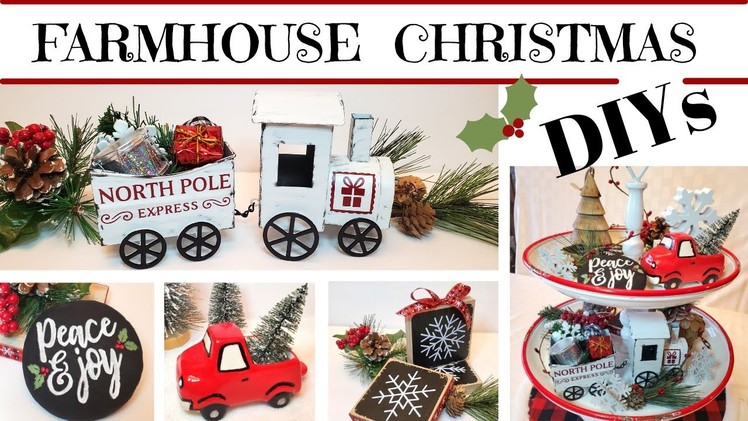 Farmhouse Christmas DIYs for Small Spaces and Tiered Trays - Christmas Decor on a Budget