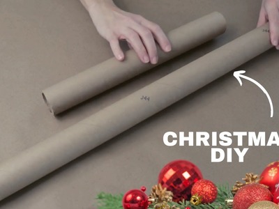 Grab a paper tube for this insanely cute Christmas decorating idea!