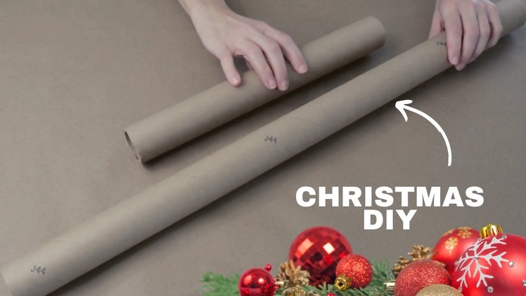 Grab a paper tube for this insanely cute Christmas decorating idea!