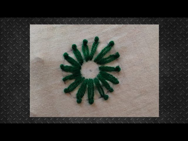 Hand embroidery. very easy flowers tutorial.circles design.hand work tricks.