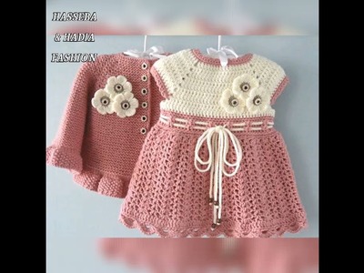 Handmade baby girls crochet frock design